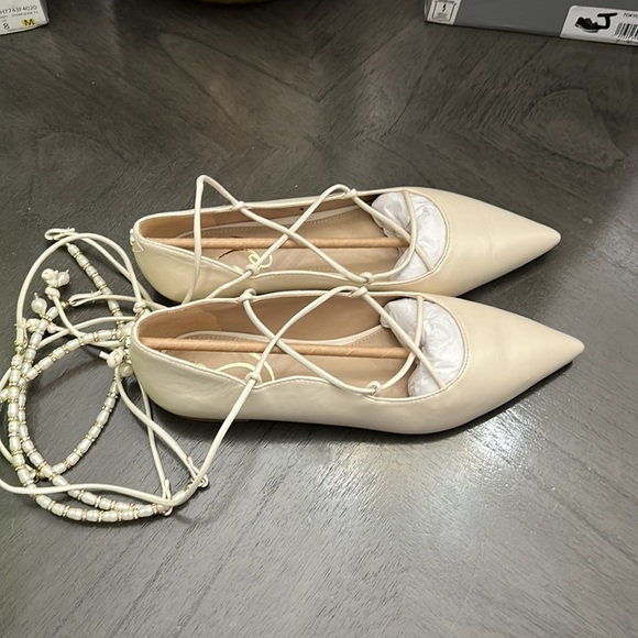 SAM EDELMAN WINSLET LACE UP POINTED TOE FLAT - Picture 5 of 9